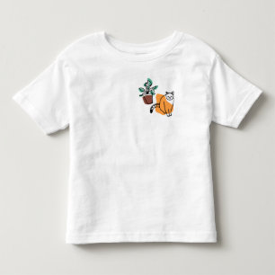 Camiseta Gato e planta