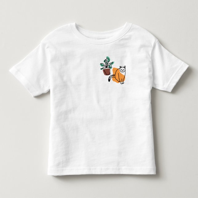 Camiseta Gato e planta (Frente)