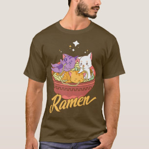 Camiseta Gato E Ramen Japonês Gato Kawaii Tóquio Anime