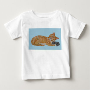 Camiseta Gato e rato dormindo