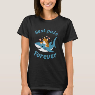 Camiseta Gato e tubarão adoráveis. Os Melhores Pais Para Se