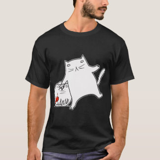 Camiseta Gato e um peixe