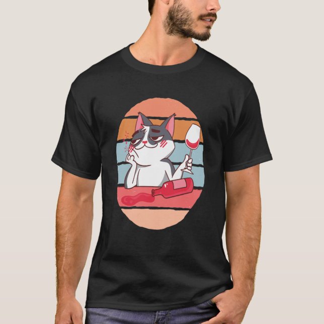 Camiseta Gato e Vinho (Frente)