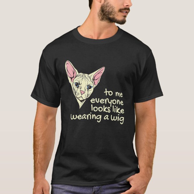 Camiseta Gato Egípcio Sphynx Sem Pelo (Frente)