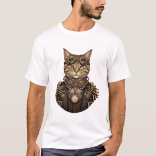 Camiseta Gato Elegante Steampunk - Gato Cavalheiro Vitorian