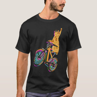 Camiseta Gato Em Bicicleta Bmx Gatinho  Bicicleta Ciclismo 