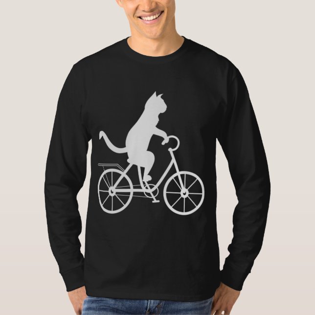 Camiseta Gato Em Bike Legal Animais Gatinhos De Biqueirão E (Frente)