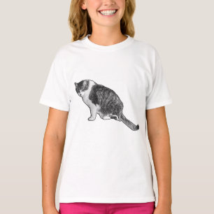 Camiseta Gato em Estilo de Quadrinhos Energiza Looks de Fer