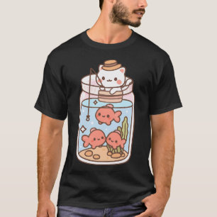 Camiseta Gato em Pote de Vidro