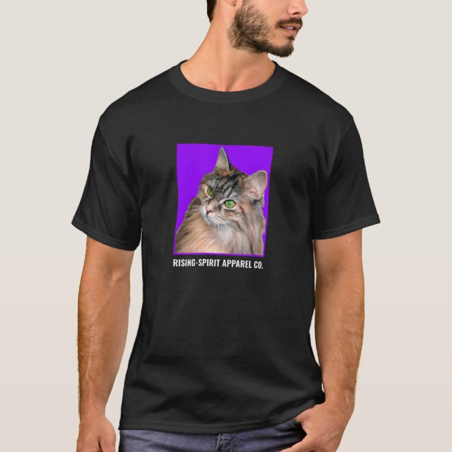 Camiseta Gato Em Roxo (Frente)