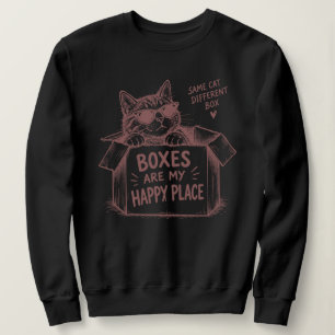 Camiseta Gato em uma Caixa: Lugar Feliz