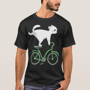 Camiseta Gato em uma lata de bicicleta de Kitten
