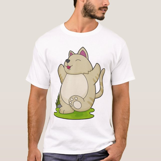 Camiseta Gato em Yoga (Frente)