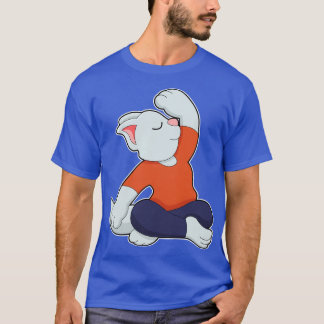 Camiseta Gato em Yoga com pernas cruzadas