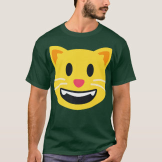 Camiseta Gato Emoticon feliz sorrindo Face Premium