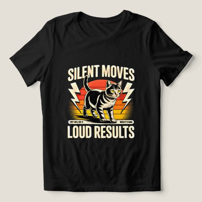 Camiseta Gato Empreendedor – Presente de Hustle para Chefe  (Design frontal)