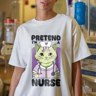 Camiseta Gato Enfermeiro Engraçado