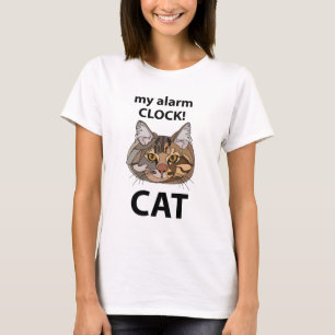 Camiseta Gato Enfrenta Meu Despertador Gato Tabby