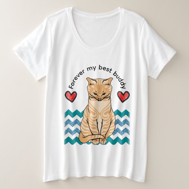 Camiseta gato engraçado (Frente do Design)