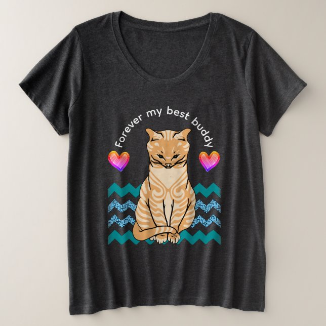 Camiseta gato engraçado (Frente do Design)