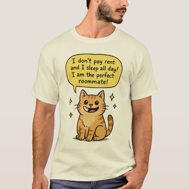 Camiseta Gato Engraçado (Frente)