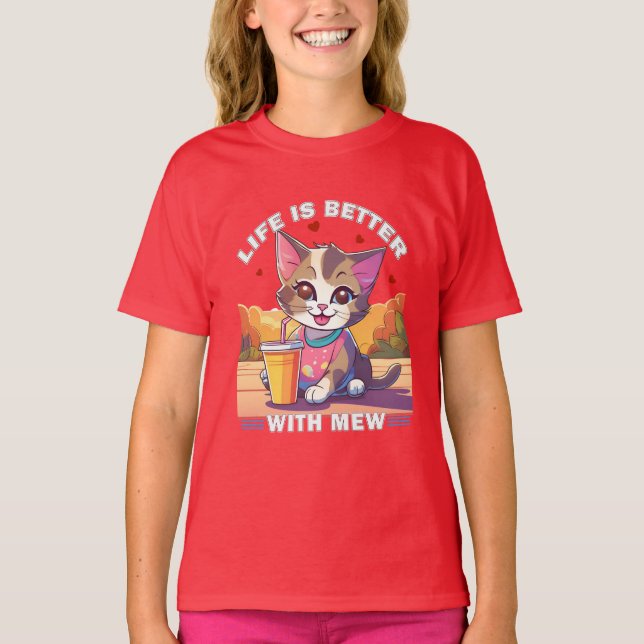 Camiseta gato engraçado (Frente)