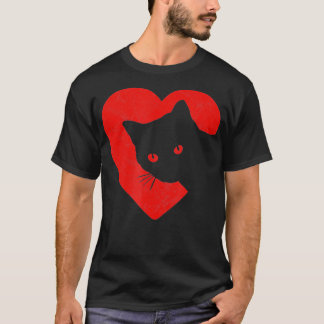 Camiseta Gato Engraçado Bonito Dia de os namorados Gráfico