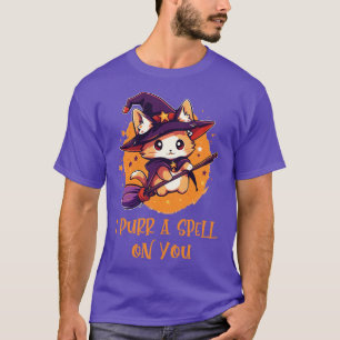 Camiseta Gato Engraçado Bruxa Espelha Homens Crianças Mulhe