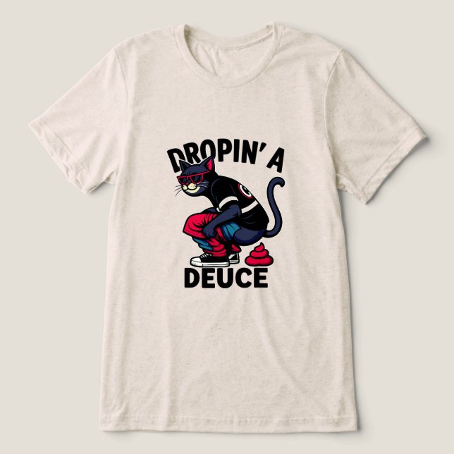 Camiseta Gato engraçado caindo (Design frontal)