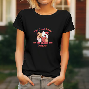 Camiseta Gato Engraçado Catnip & Abraços