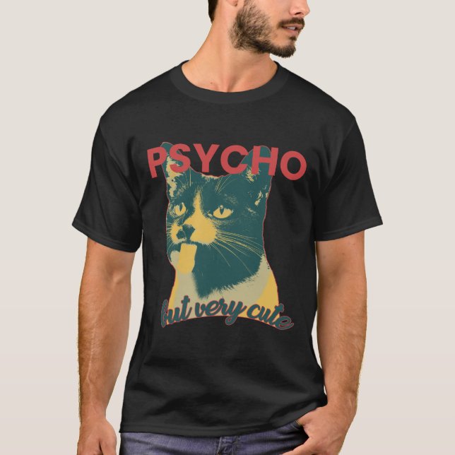 Camiseta Gato Engraçado Com A Língua (Frente)