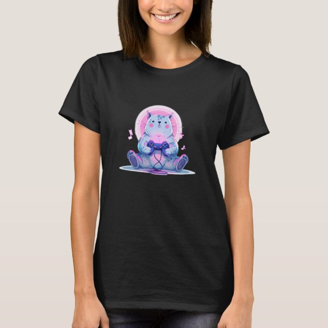 Camiseta Gato Engraçado com Cores Vibrantes para Amantes de (Frente)