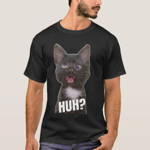 Camiseta Gato Engraçado com Estrabismo Meme Huh Gato Engraç