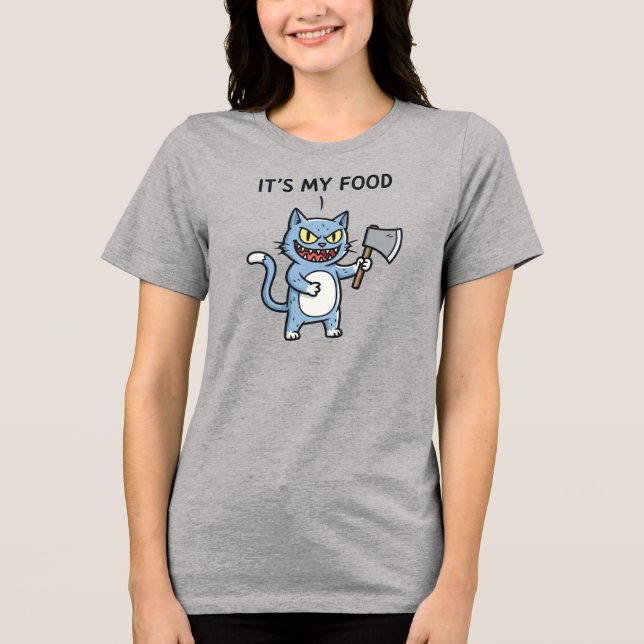 Camiseta Gato Engraçado com Machado (Frente)