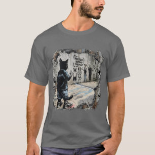 Camiseta Gato Engraçado com Mau Temperamento