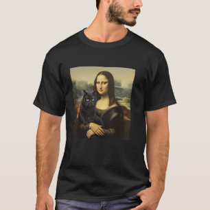 Camiseta Gato Engraçado Com Pincel de Arte Retrato do Gatin
