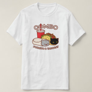 Camiseta Gato Engraçado - Combo PURRITO & TACO CAT