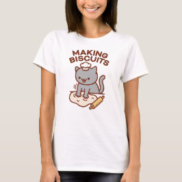 Camiseta Gato Engraçado de BISCUITS de fazer