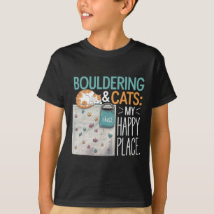 Camiseta Gato Engraçado de Bouldering – Escalada em Rocha e