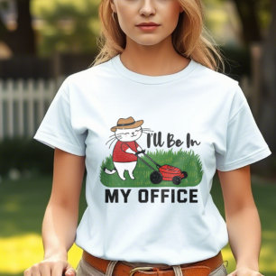 Camiseta Gato engraçado de cortar relva