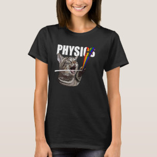 Camiseta Gato engraçado de física amante da ciência