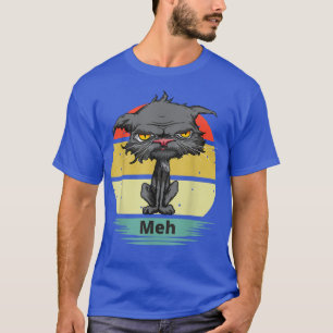 Camiseta Gato Engraçado De Gato Com Olhos Amarelos