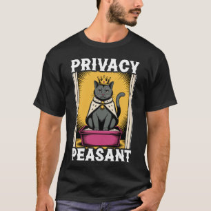 Camiseta Gato engraçado de privacidade camponês caixa de ar