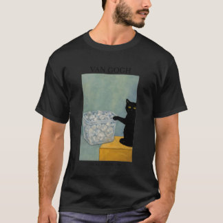 Camiseta Gato engraçado de Van Gogh Meme sem gelo Versão 18