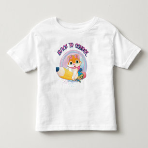 Camiseta Gato Engraçado De Volta À Escola