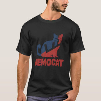 Camiseta Gato Engraçado Democat Senhoras Kamala Harris Para
