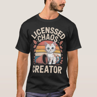 Camiseta Gato Engraçado Derrubando Coisas