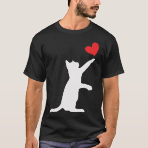 Camiseta Gato Engraçado Dia dos Namorados Coração Fofo Aman