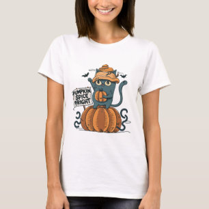 Camiseta Gato engraçado do Halloween dizendo "susto de pich