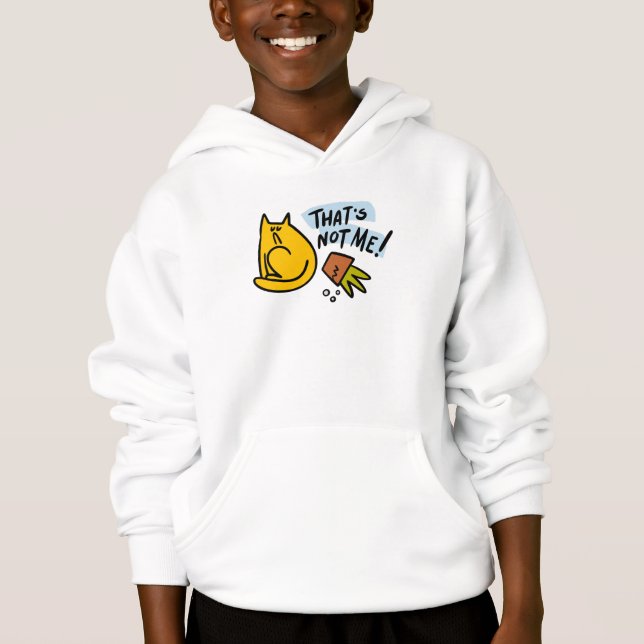 Camiseta Gato engraçado e pote de flor derrubado (Frente)